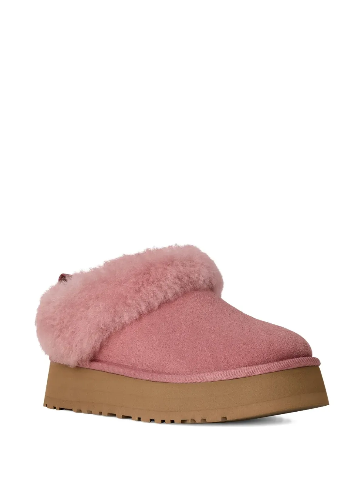 UGG ピンクのプラットフォームスエードフラットミュール - 画像2