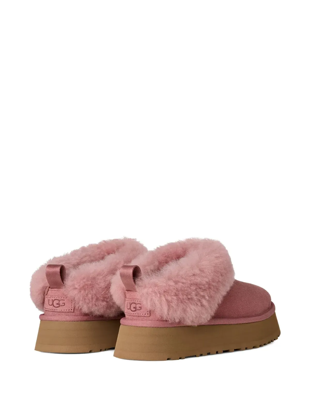 UGG ピンクのプラットフォームスエードフラットミュール - 画像3