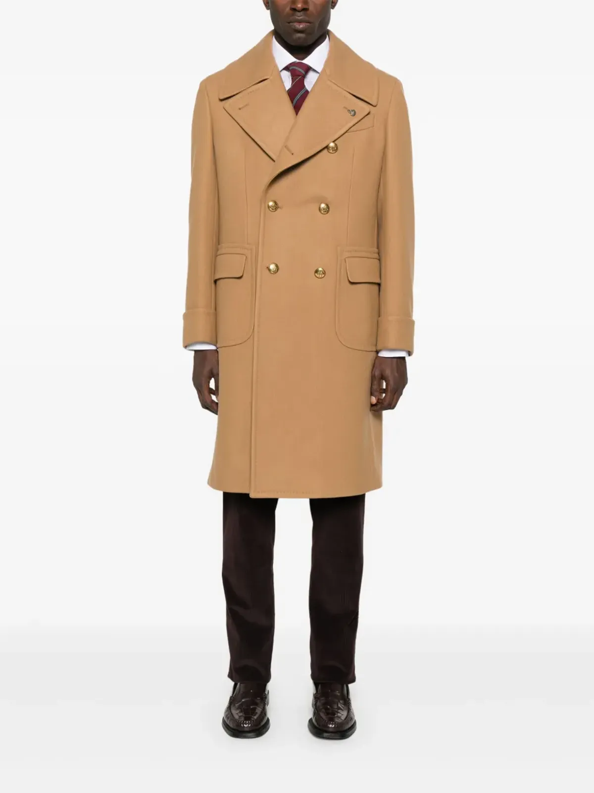 Brioni チェック柄コントラストカラー襟シャツ - 画像2