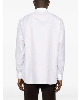 Brioni チェック柄コントラストカラー襟シャツ - サムネイル4