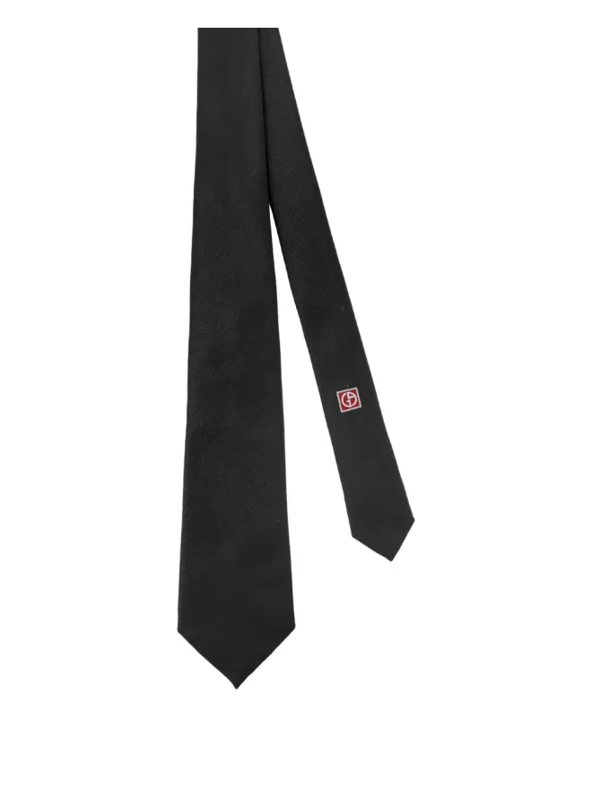 Giorgio Armani Giorgio Armani ロゴパッチネクタイ - ブラックの商品画像