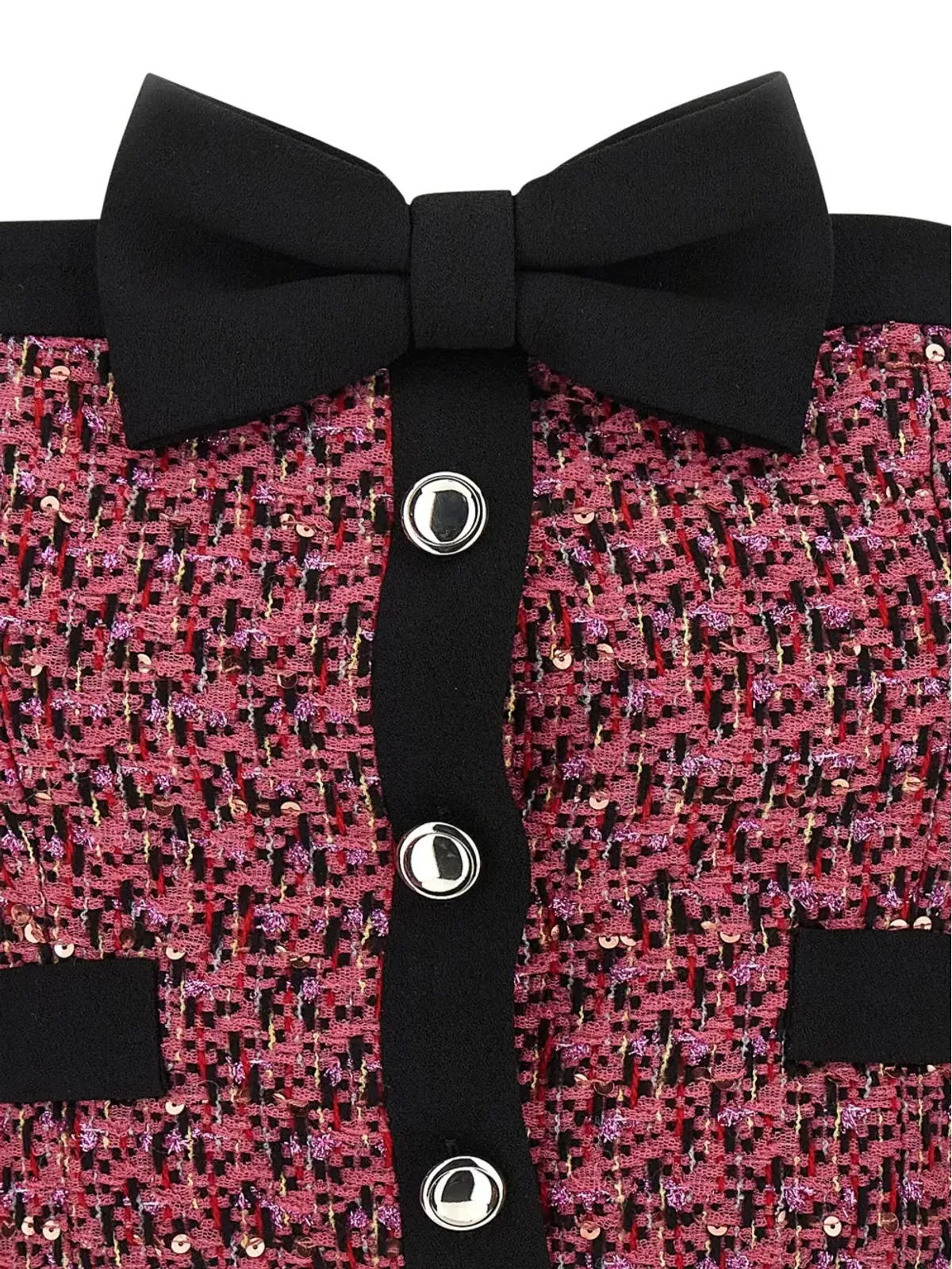 Alessandra Rich スパンコール刺繍ツイードトップ - 画像3