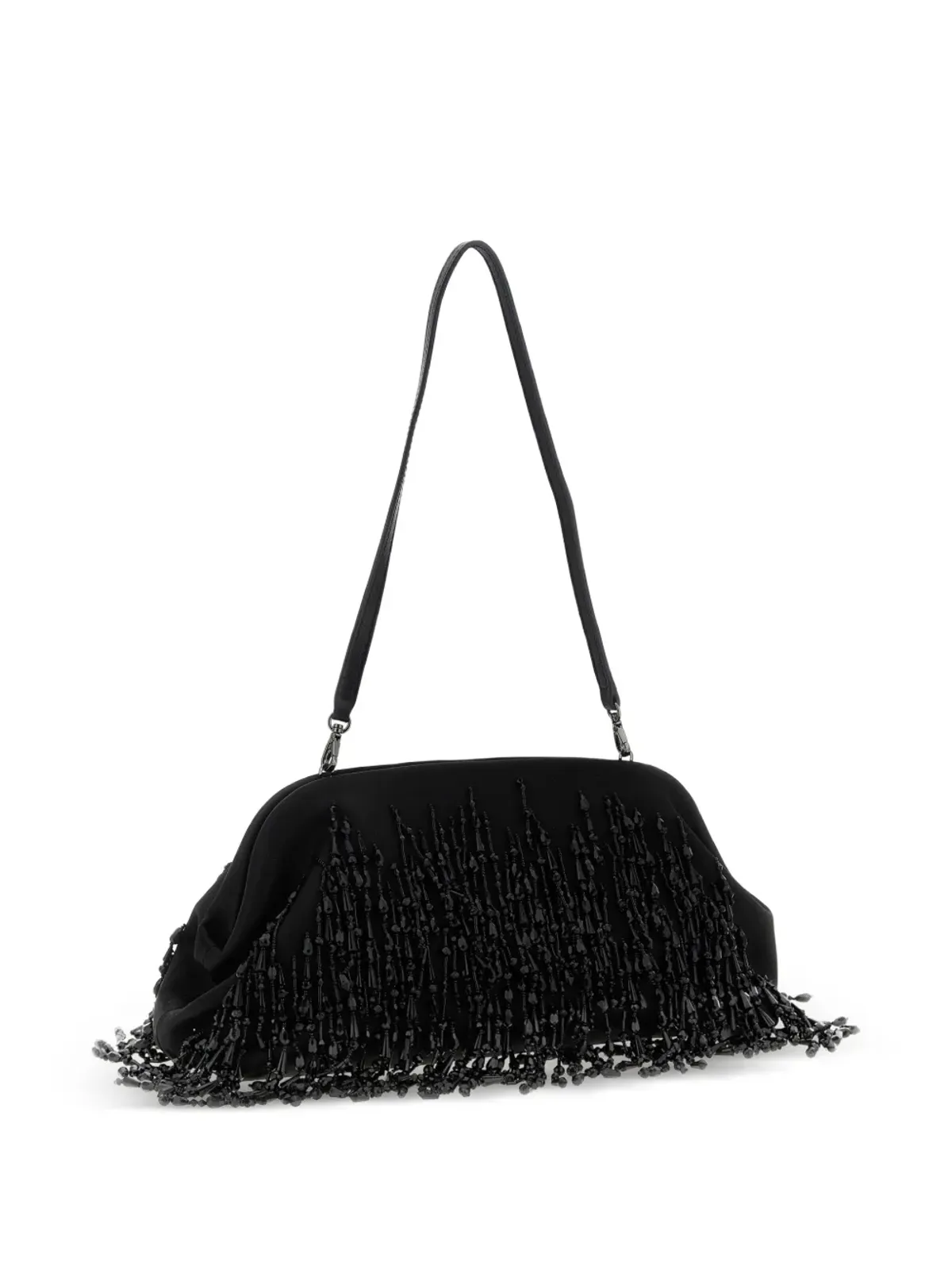 Alberta Ferretti ビーズ付きフリンジクラッチバッグ - 画像2