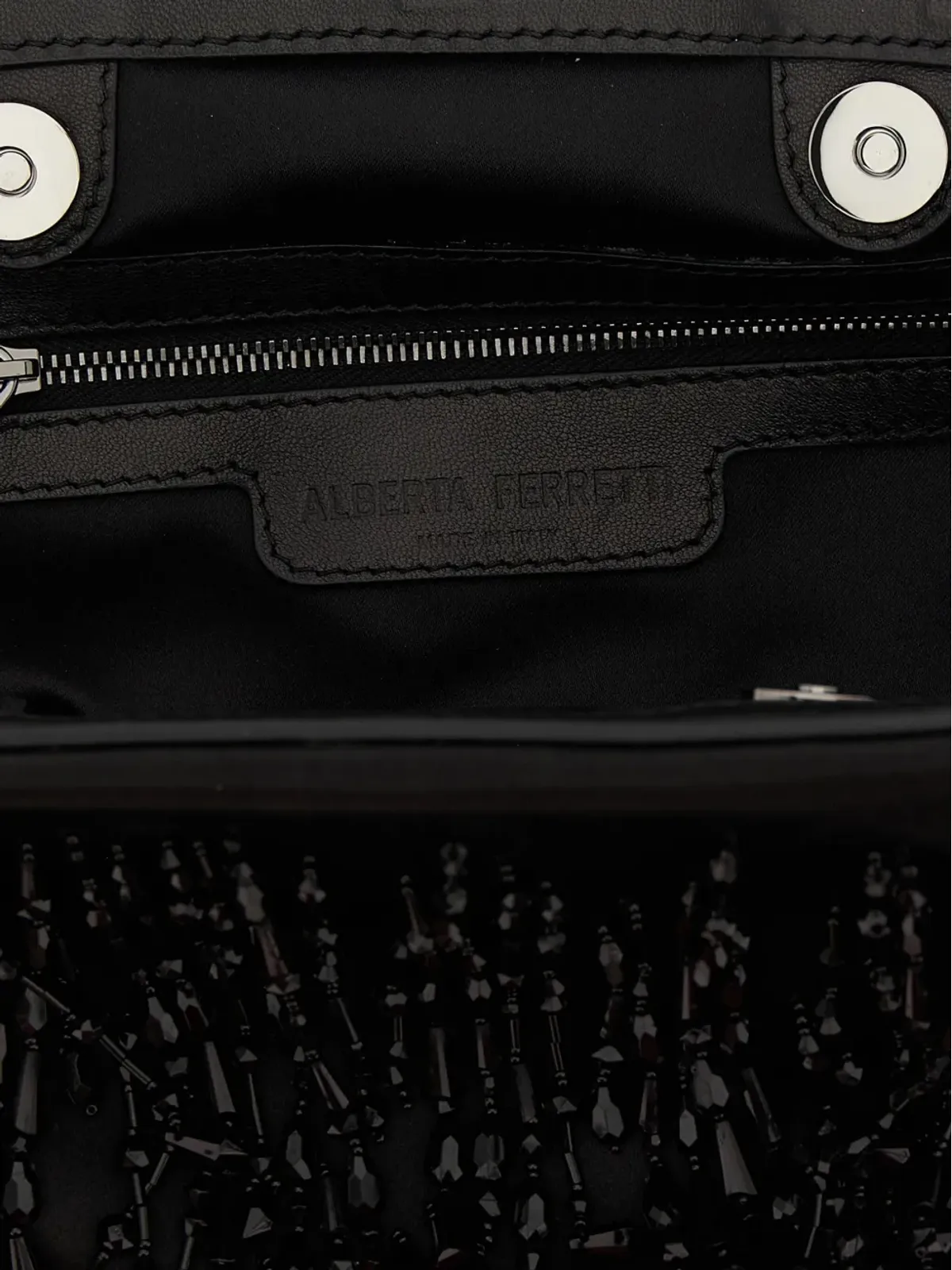 Alberta Ferretti ビーズ付きフリンジクラッチバッグ - 画像4