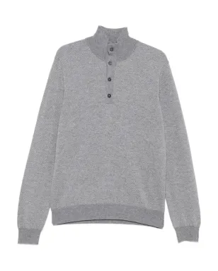 Corneliani ボタンファスニングセーター - グレー - サムネイル1