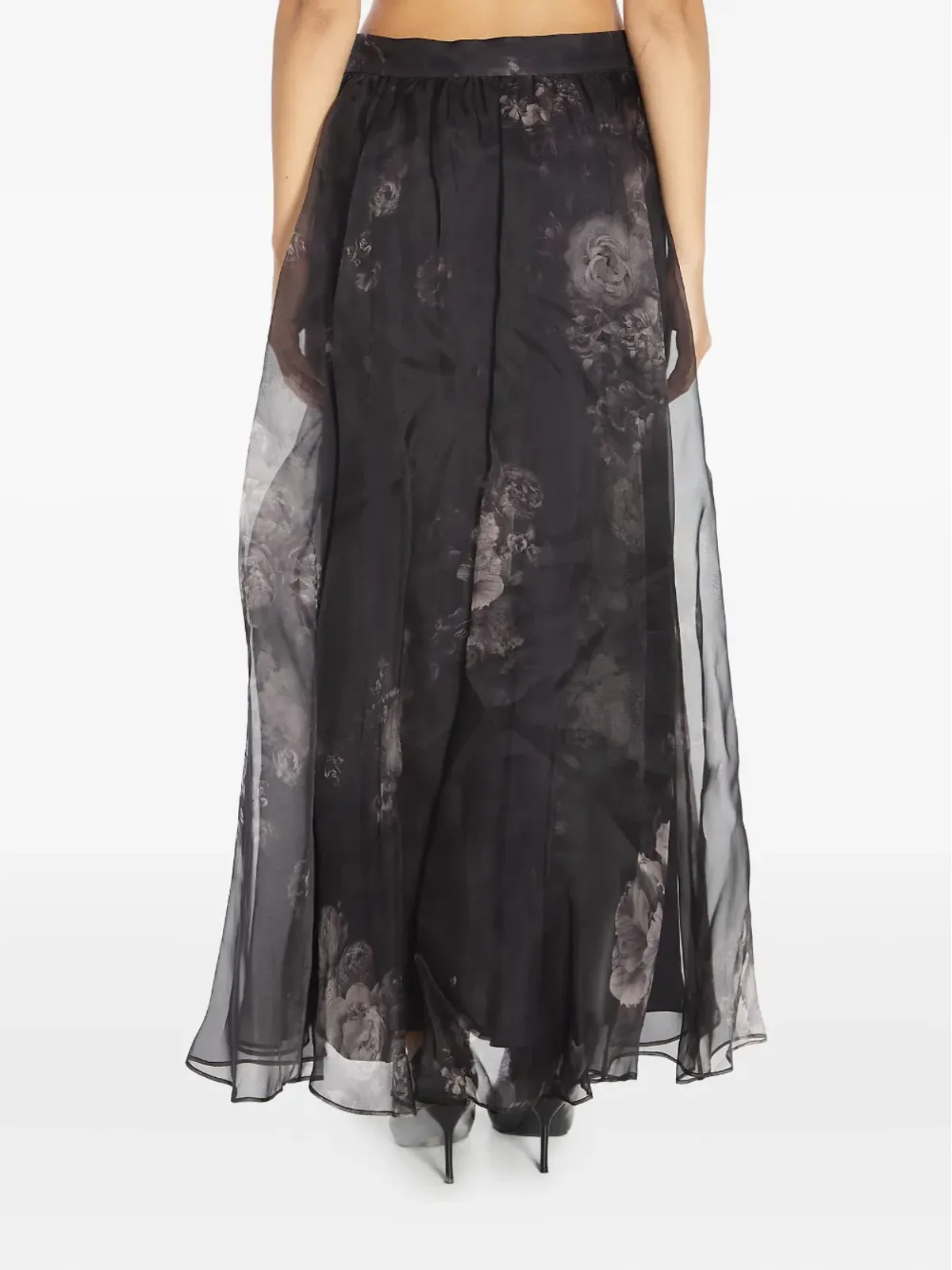 ZIMMERMANN 花柄プリント ギャザー ミディスカート - 画像5