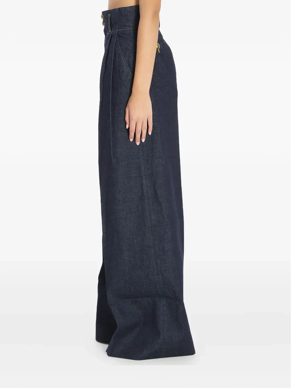 ZIMMERMANN ヒプノティック ハイウエスト プリーツ ワイドジーンズ - 画像2