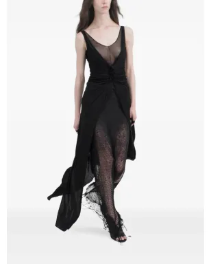 YEHUAFAN gathered dress - Black - サムネイル2