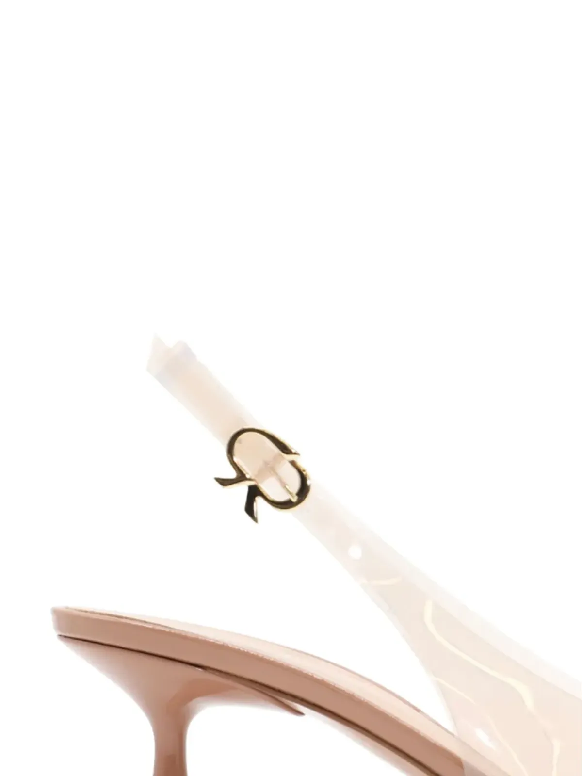 Gianvito Rossi プレキシトゥキャップ・スリングバックパンプス（ニュートラル） - 画像2