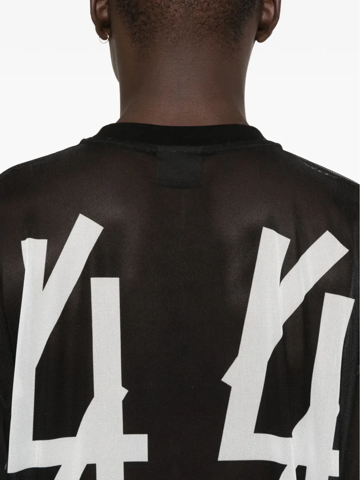 44 LABEL GROUP ロゴプリント メッシュTシャツ - 画像4