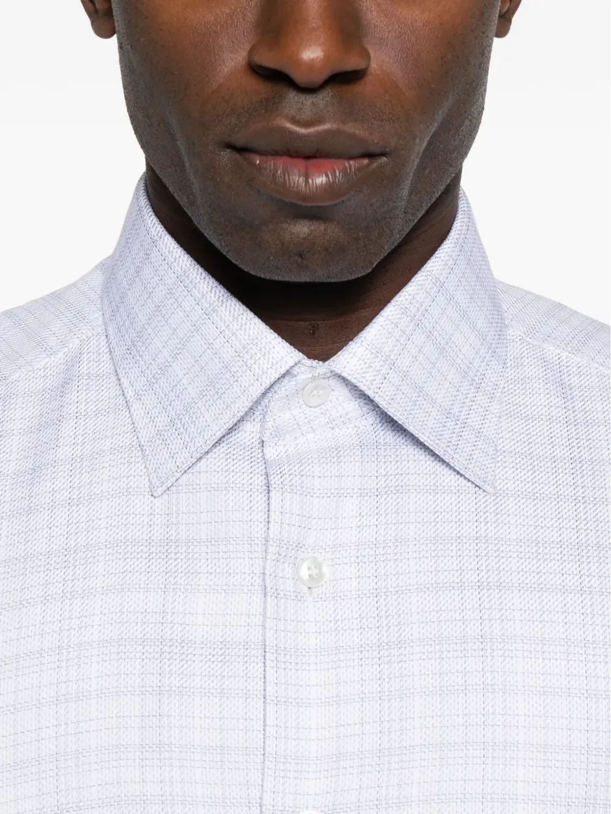 Brioni チェック柄長袖シャツ - 画像5
