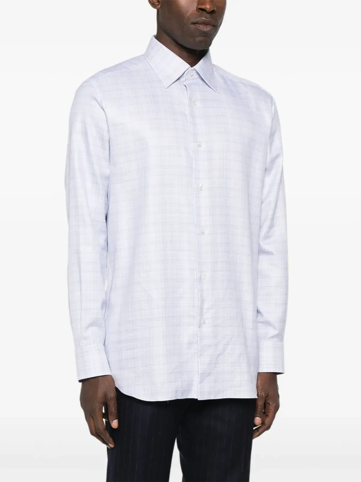 Brioni チェック柄長袖シャツ - 画像3