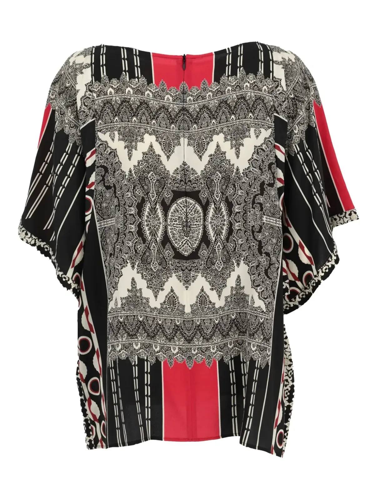 Etro Pre-Owned パッチワークシルク ブラウス ブラック - 画像2
