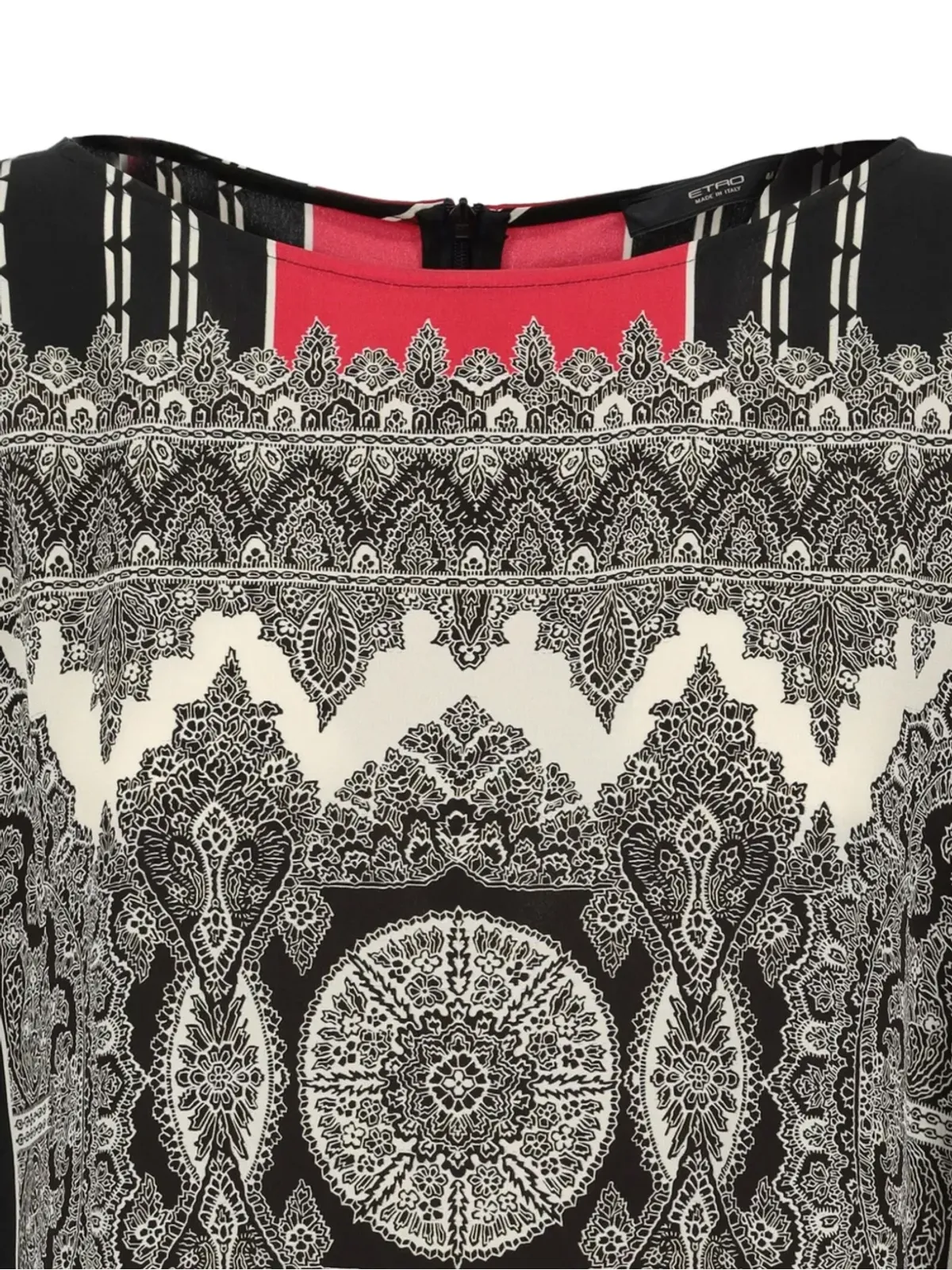 Etro Pre-Owned パッチワークシルク ブラウス ブラック - 画像3