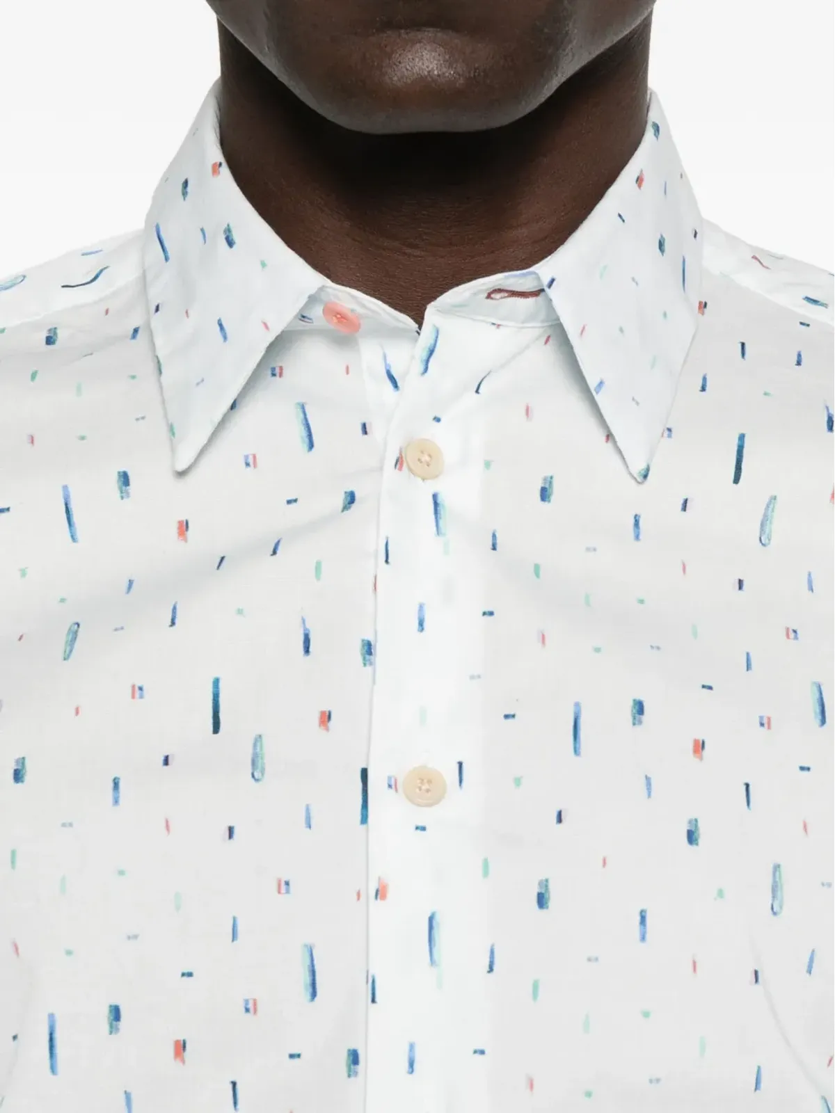 PS Paul Smith Freefallプリント長袖シャツ - ブルー - 画像5