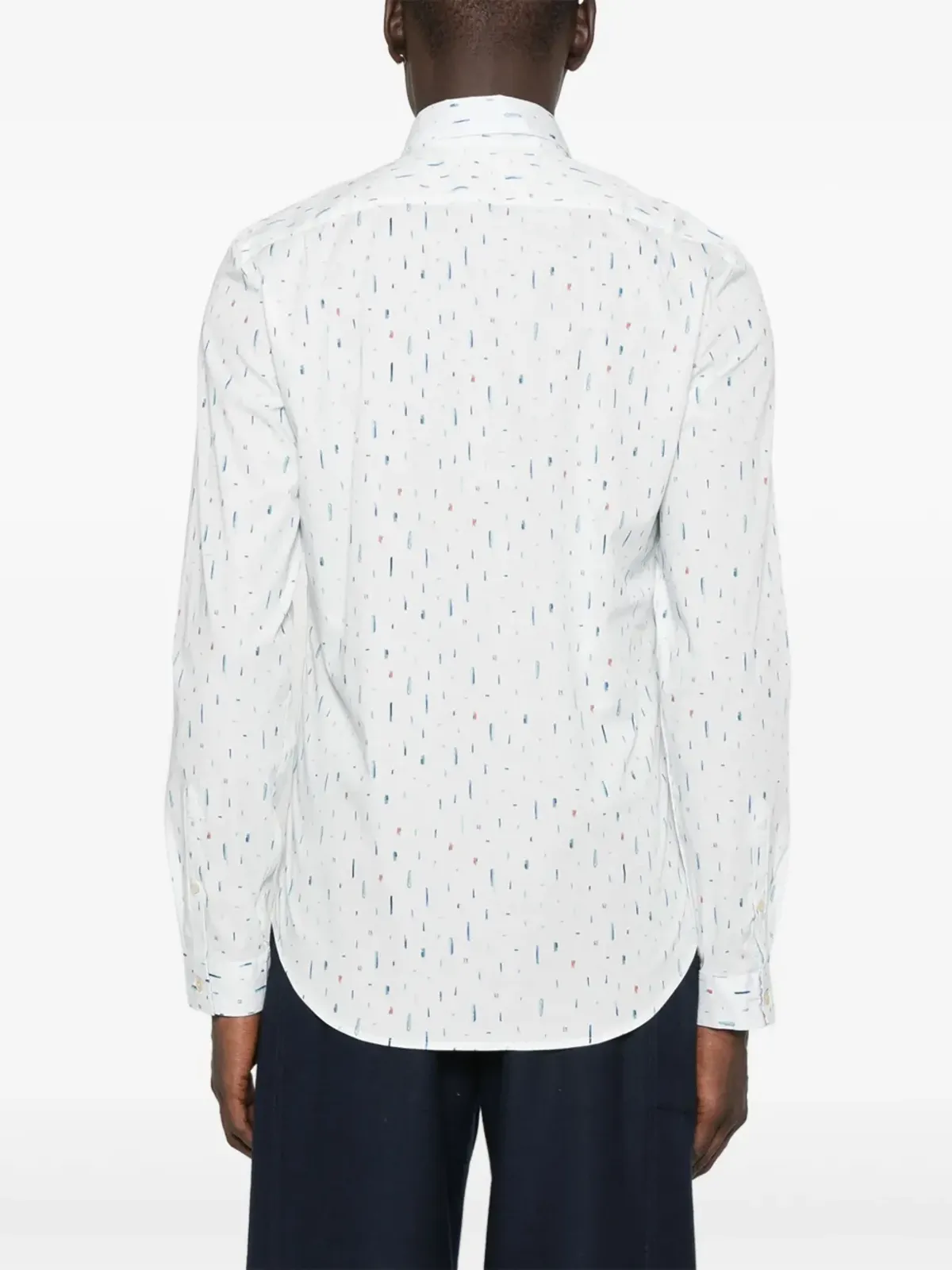 PS Paul Smith Freefallプリント長袖シャツ - ブルー - 画像4
