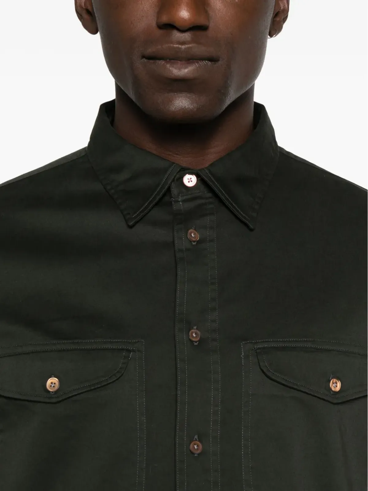 PS Paul Smith ダブルポケット コットンブレンド シャツ - 画像5