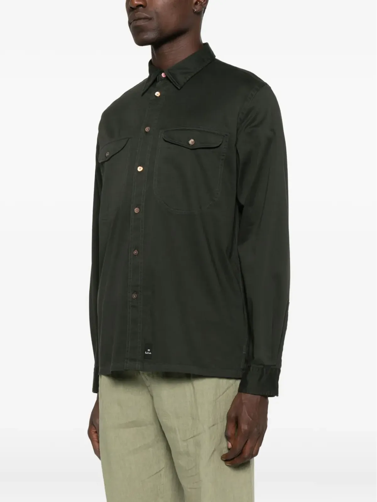 PS Paul Smith ダブルポケット コットンブレンド シャツ - 画像3