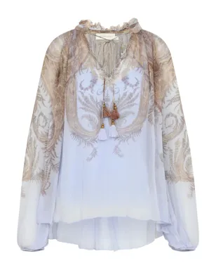 ZIMMERMANN ペイズリープリント・フリルネックブラウス - サムネイル1
