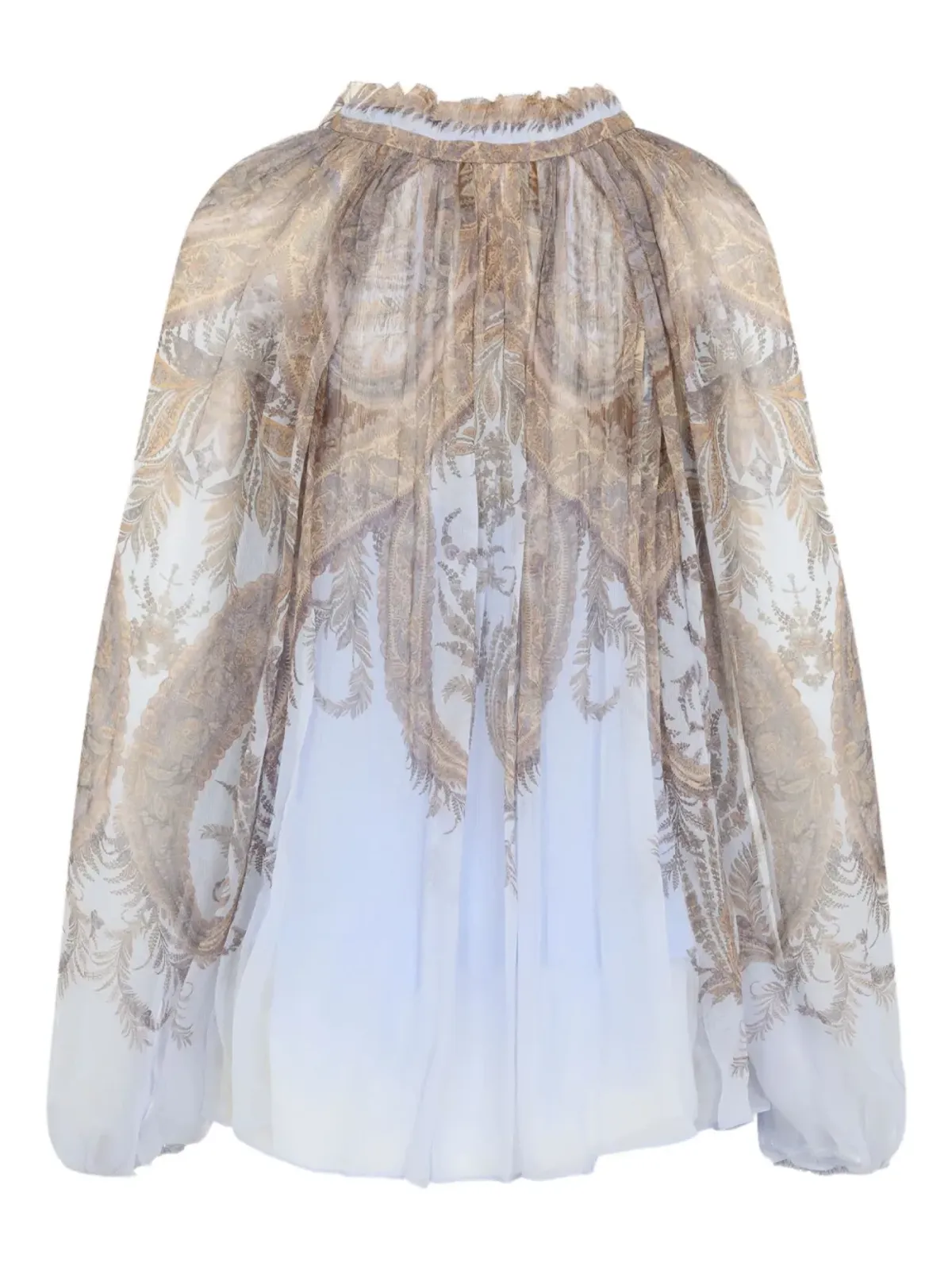 ZIMMERMANN ペイズリープリント・フリルネックブラウス - 画像2