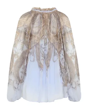 ZIMMERMANN ペイズリープリント・フリルネックブラウス - サムネイル2