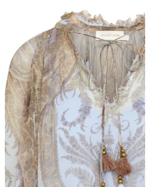 ZIMMERMANN ペイズリープリント・フリルネックブラウス - サムネイル3