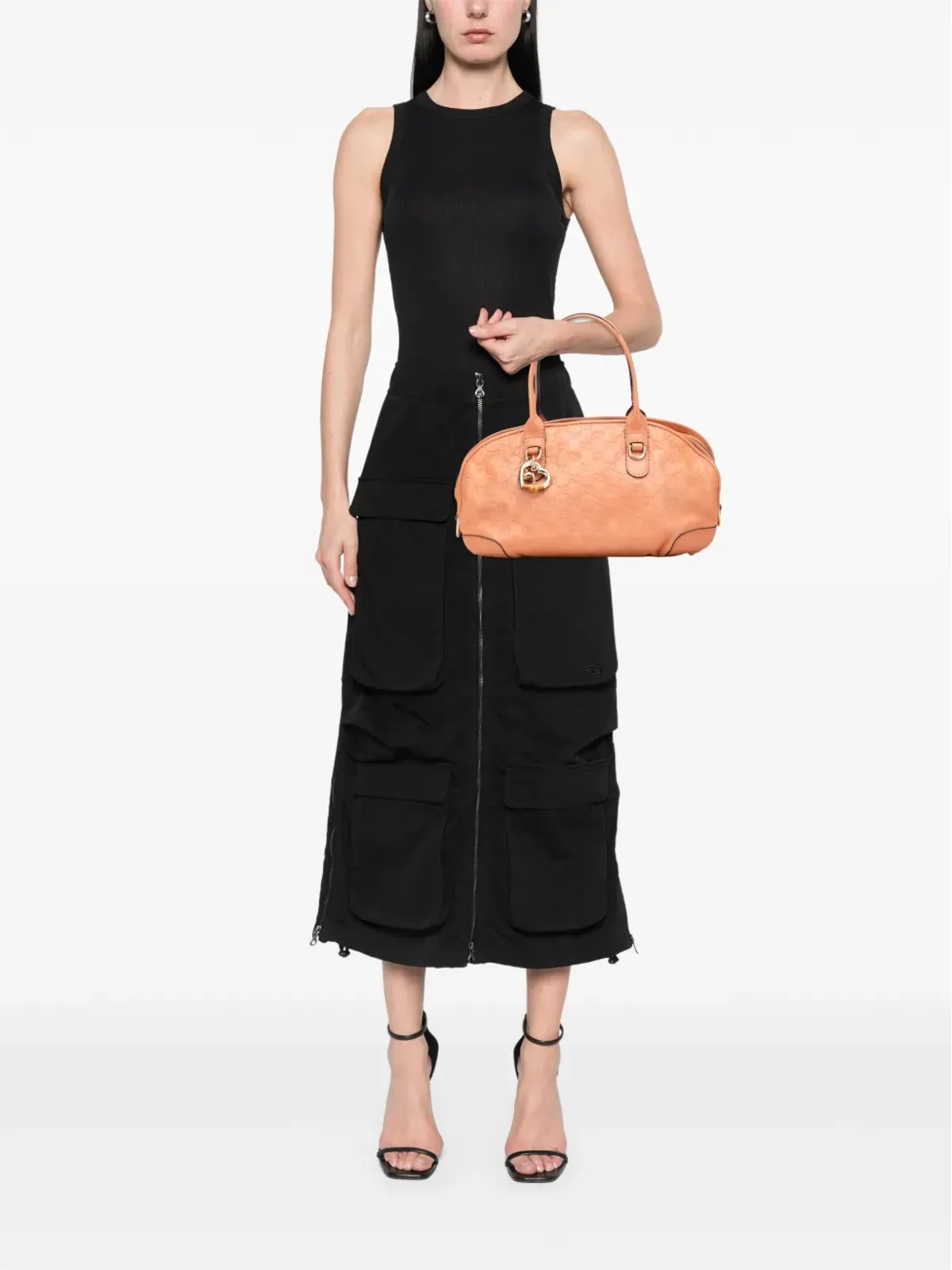 Gucci Pre-Owned Guccissima Heart Bit サッチェル - オレンジ - 画像2
