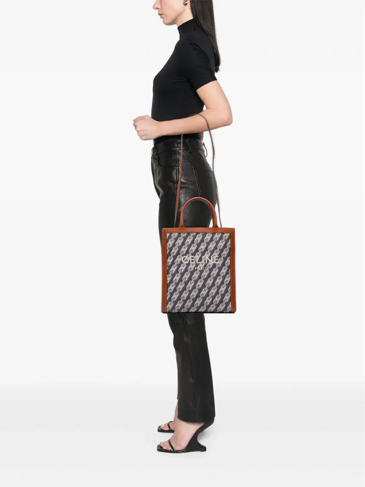 Celine Pre-Owned トライオンフ キャンバス マイヨン バーティカル カバス サッチェル - 画像2