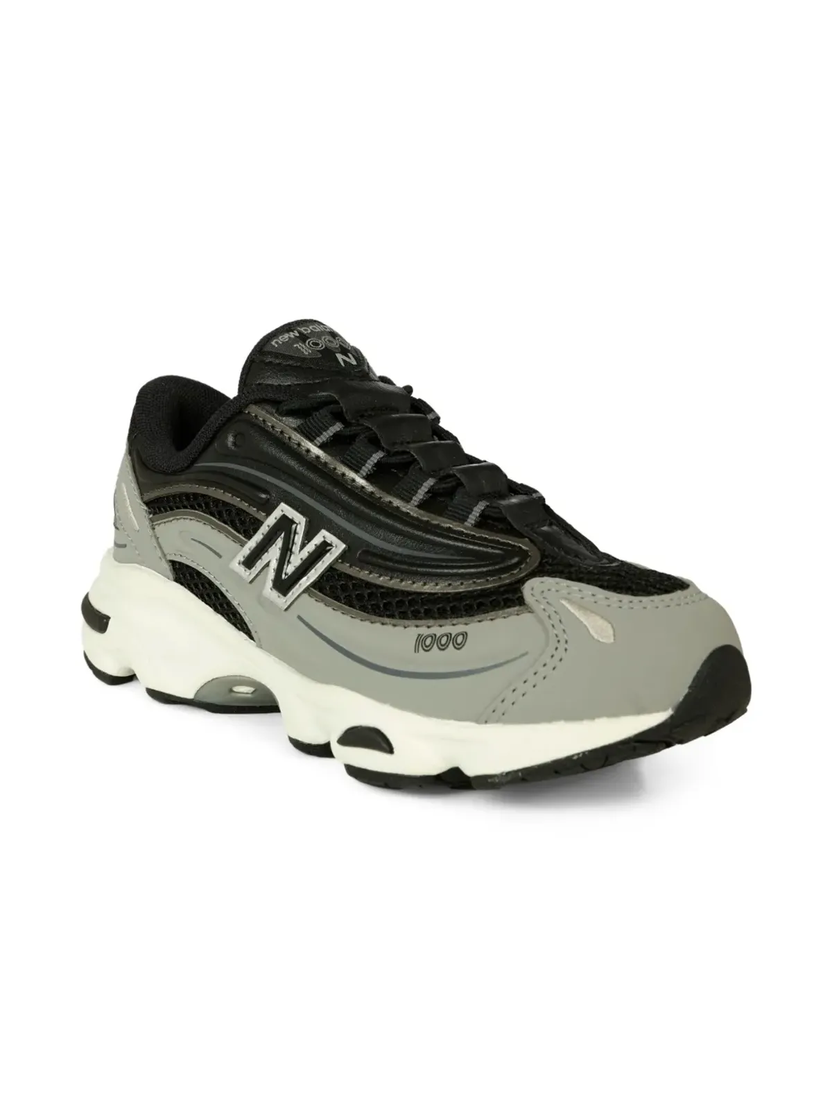 New Balance Kids 1000 レースアップスニーカー - グリーン - 画像2