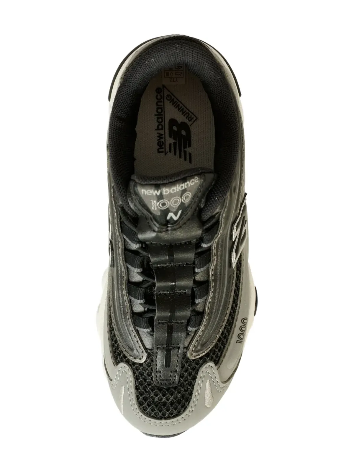New Balance Kids 1000 レースアップスニーカー - グリーン - 画像4