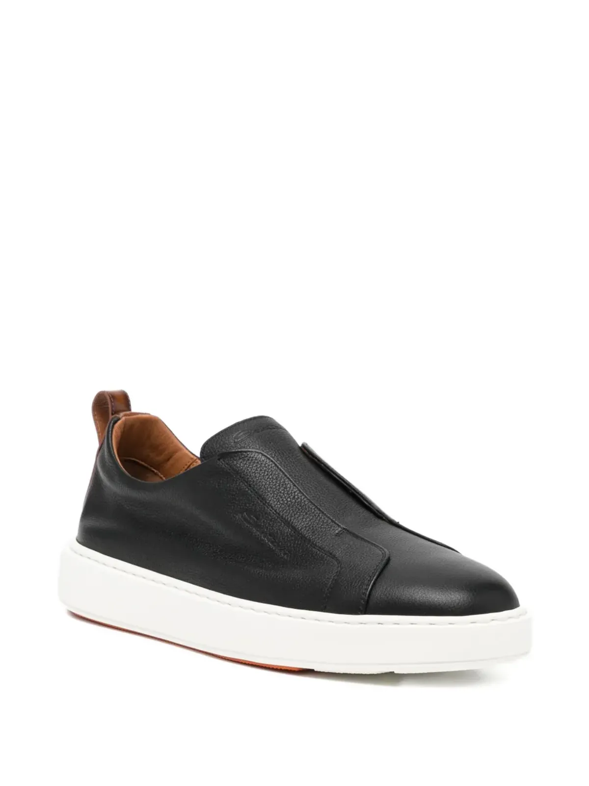Santoni タンブルレザー スニーカー - 画像2