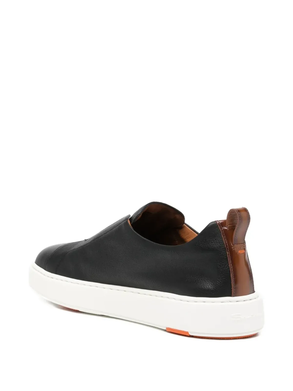 Santoni タンブルレザー スニーカー - 画像3