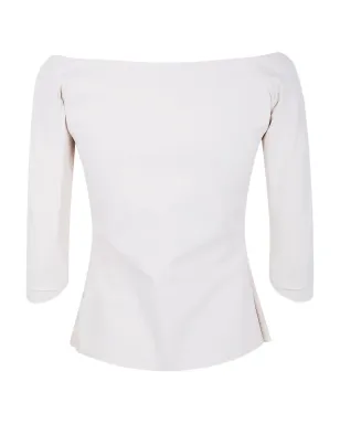 CHIARA BONI La Petite Robe オフショルダー3/4袖トップス - White - サムネイル2