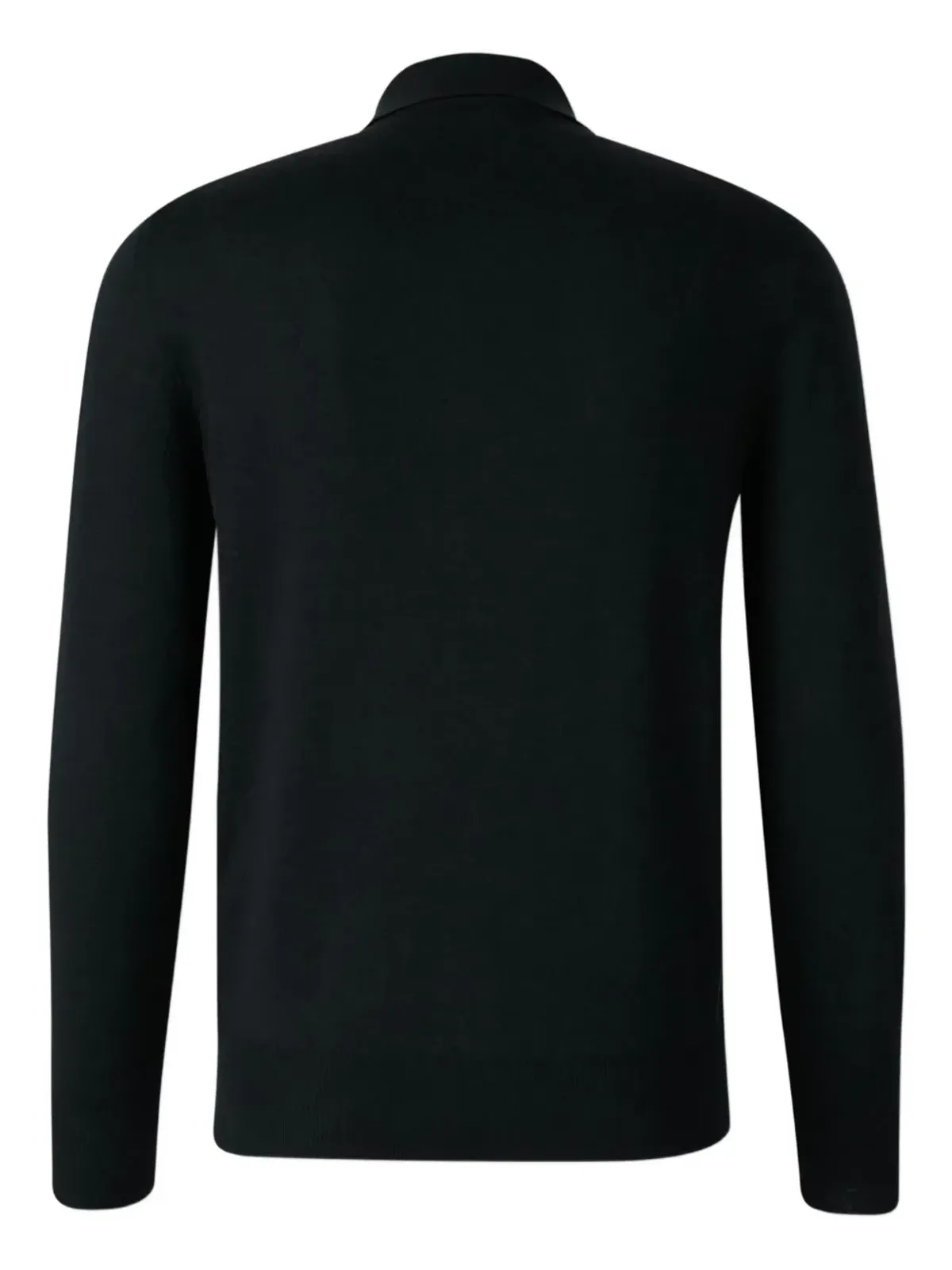 Canali ポロネック長袖セーター（ブラック） - 画像2