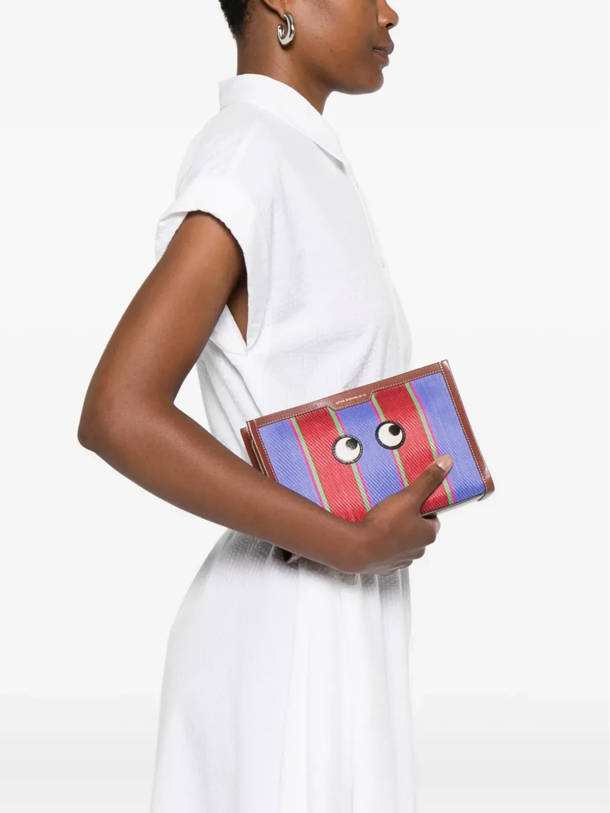 Anya Hindmarch ストライプのアイ・クラッチバッグ - 画像2