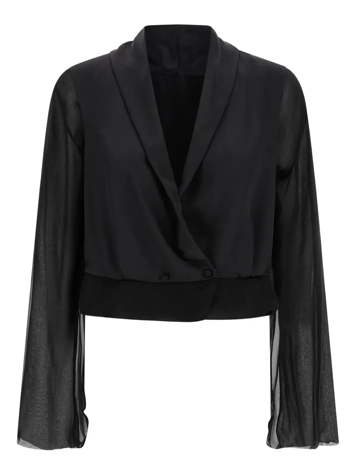 Alberta Ferretti Vネック シルク ブラウス - 画像1