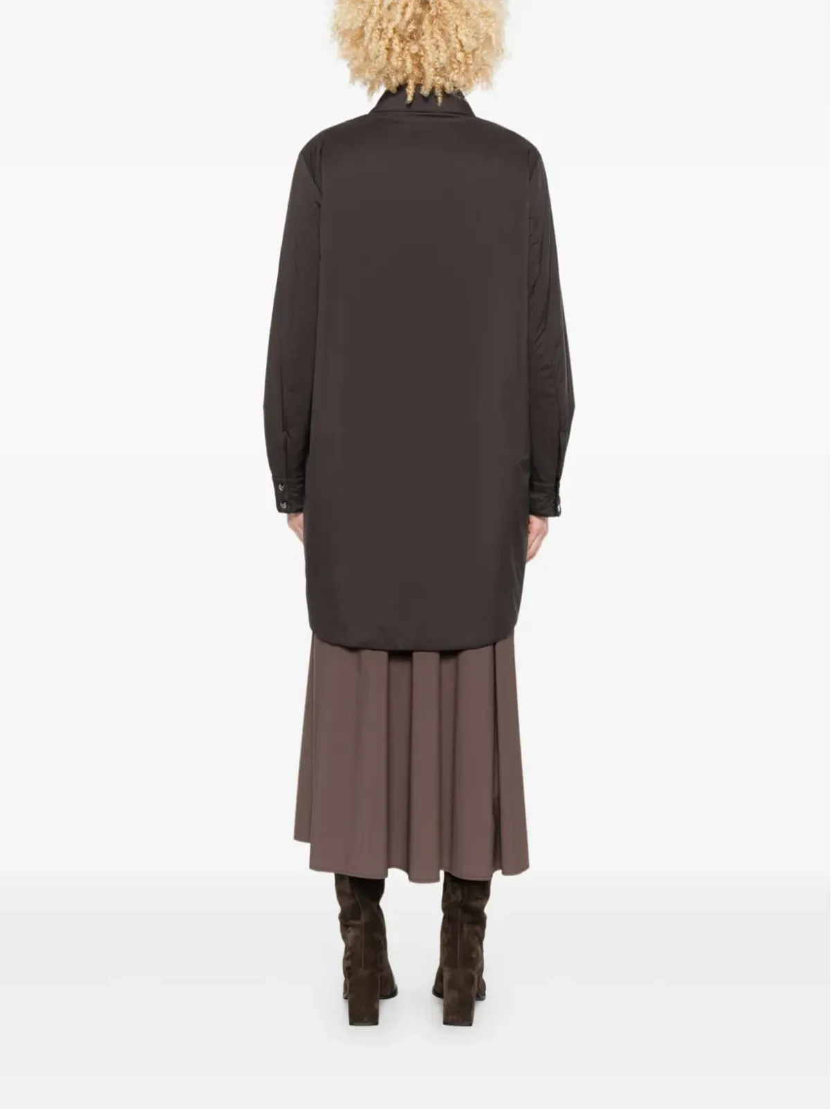 Herno ボタンダウン フラップポケット シャツコート - ブラウン - 画像4