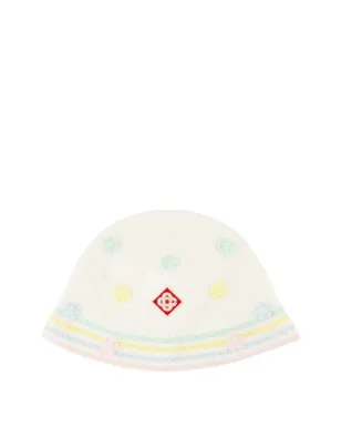 Casablanca 白色 花モチーフ付きクロッシェ帽 - サムネイル1