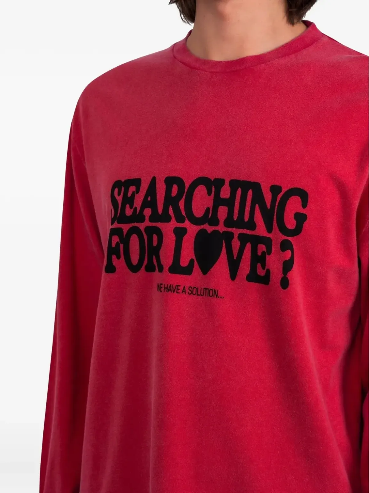 CARNE BOLLENTE グラフィックプリント長袖Tシャツ - レッド - 画像4