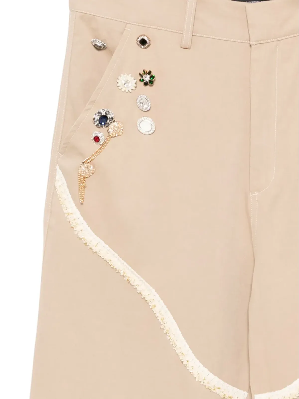 JUNTAE KIM corset-trimmed chinos - 画像3