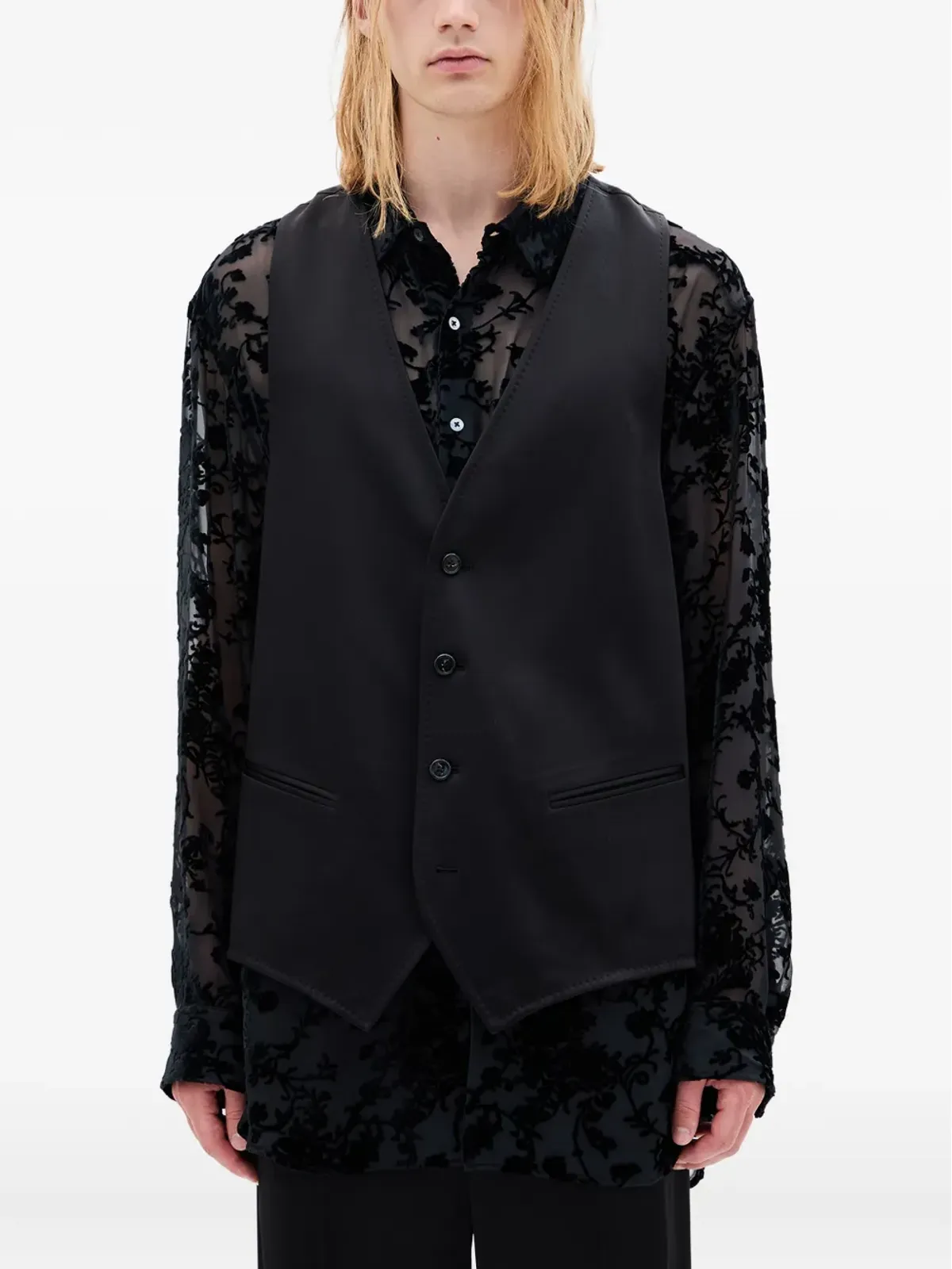 Ann Demeulemeester ボタン留めウエストコート - 画像1