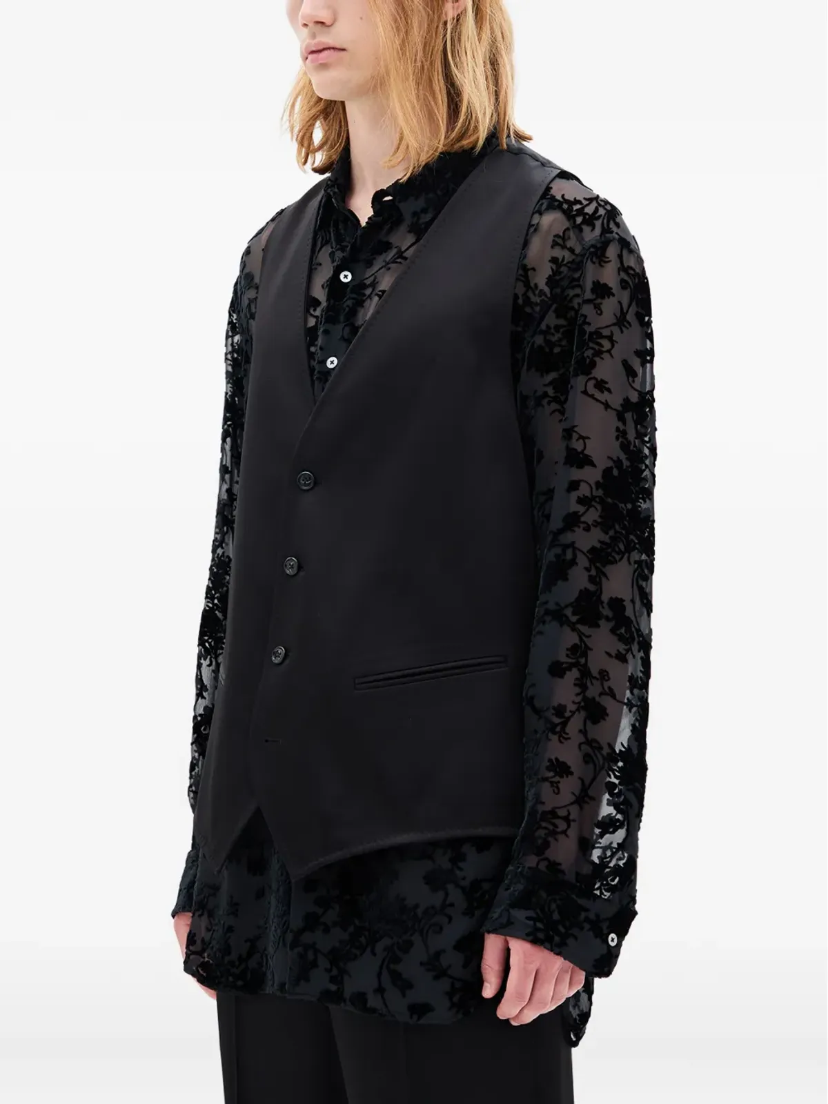 Ann Demeulemeester ボタン留めウエストコート - 画像3