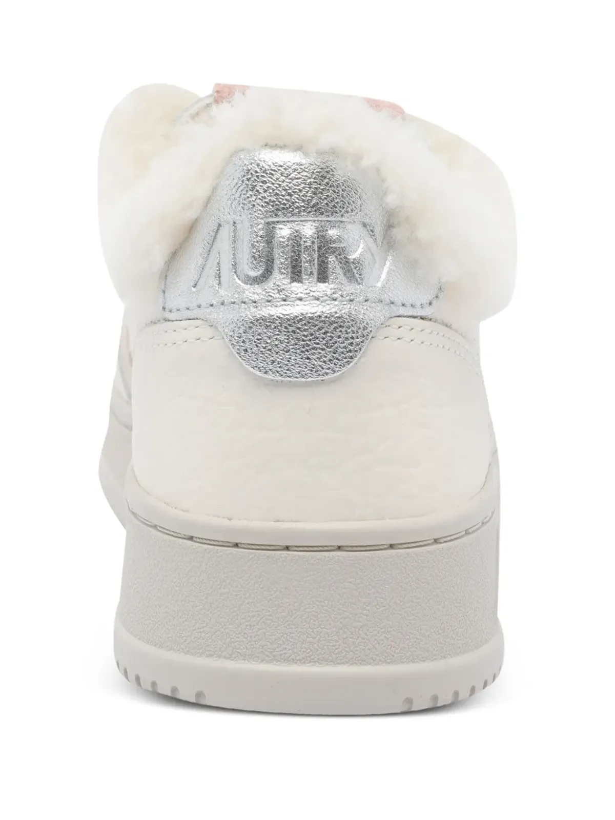 Autry faux-fur Medalist sneakers - White - 画像4