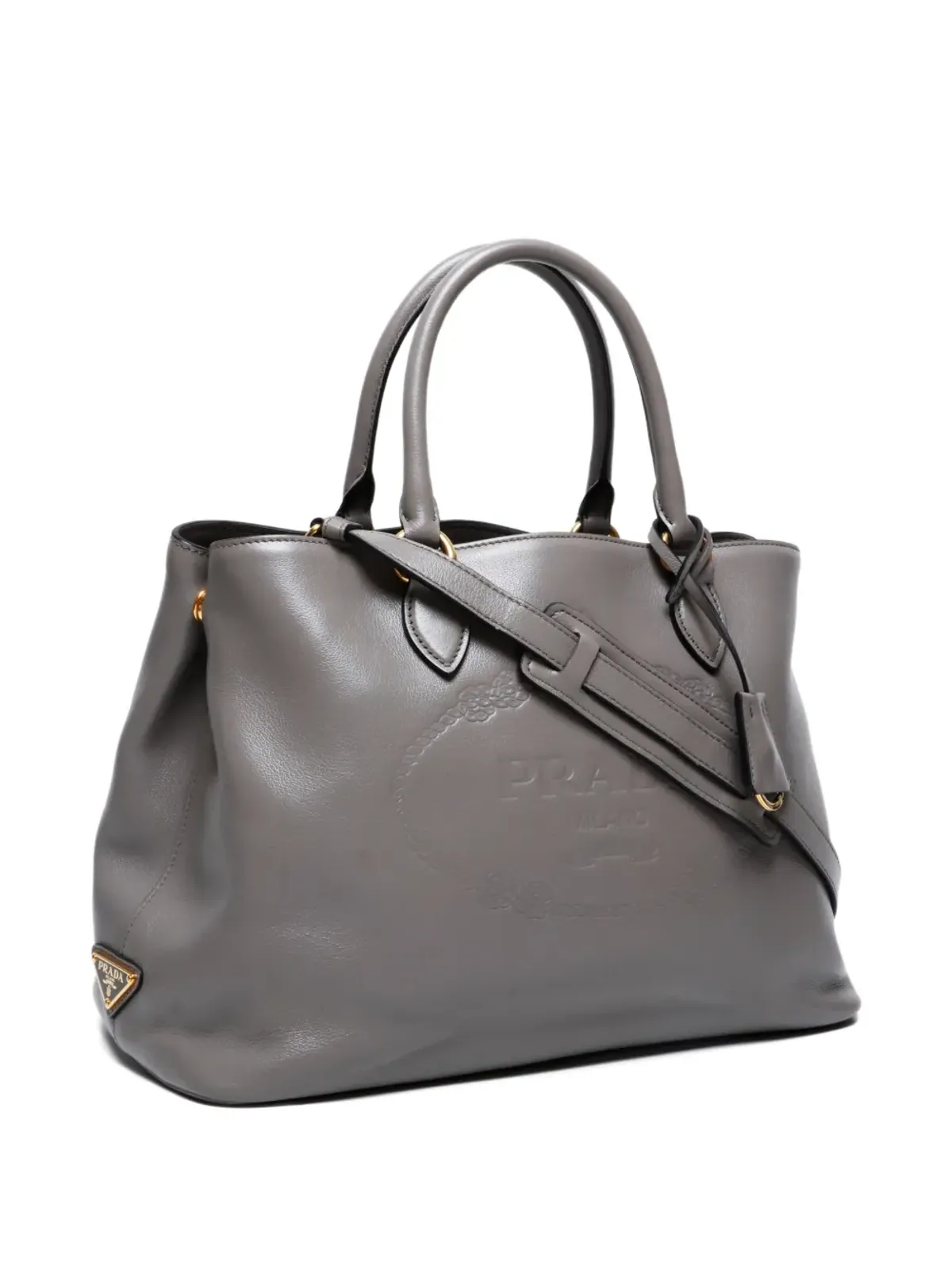 Prada Pre-Owned ロゴエンボス トートバッグ - 画像3