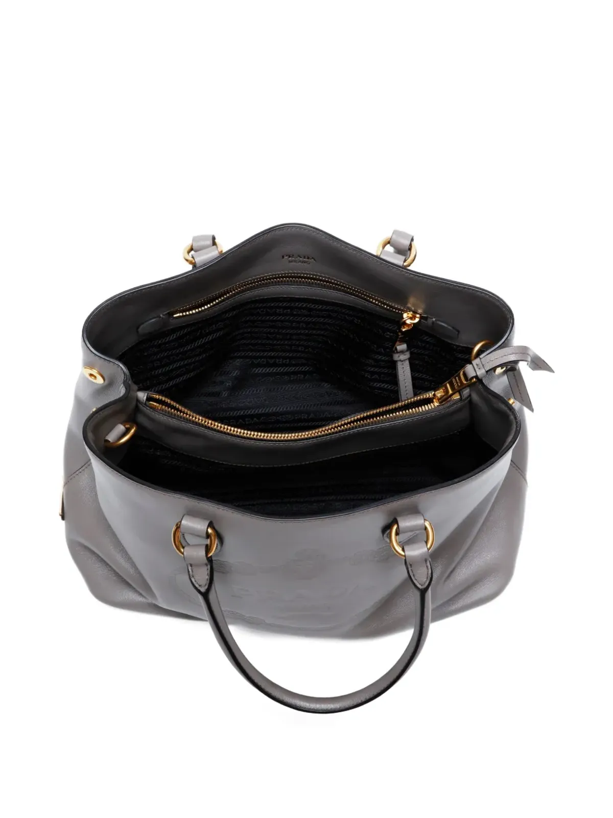 Prada Pre-Owned ロゴエンボス トートバッグ - 画像4