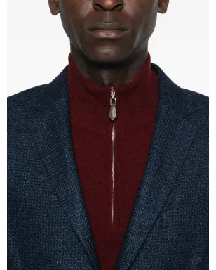 Zegna テクスチャードブレザー - ブルー - サムネイル5