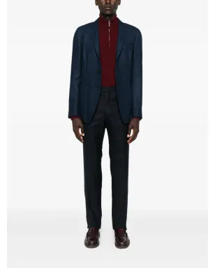 Zegna テクスチャードブレザー - ブルー - サムネイル2