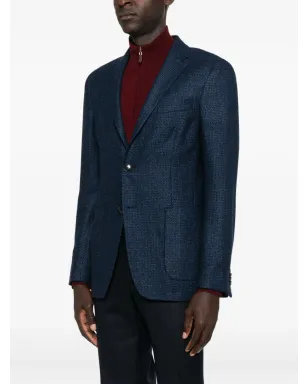 Zegna テクスチャードブレザー - ブルー - サムネイル3