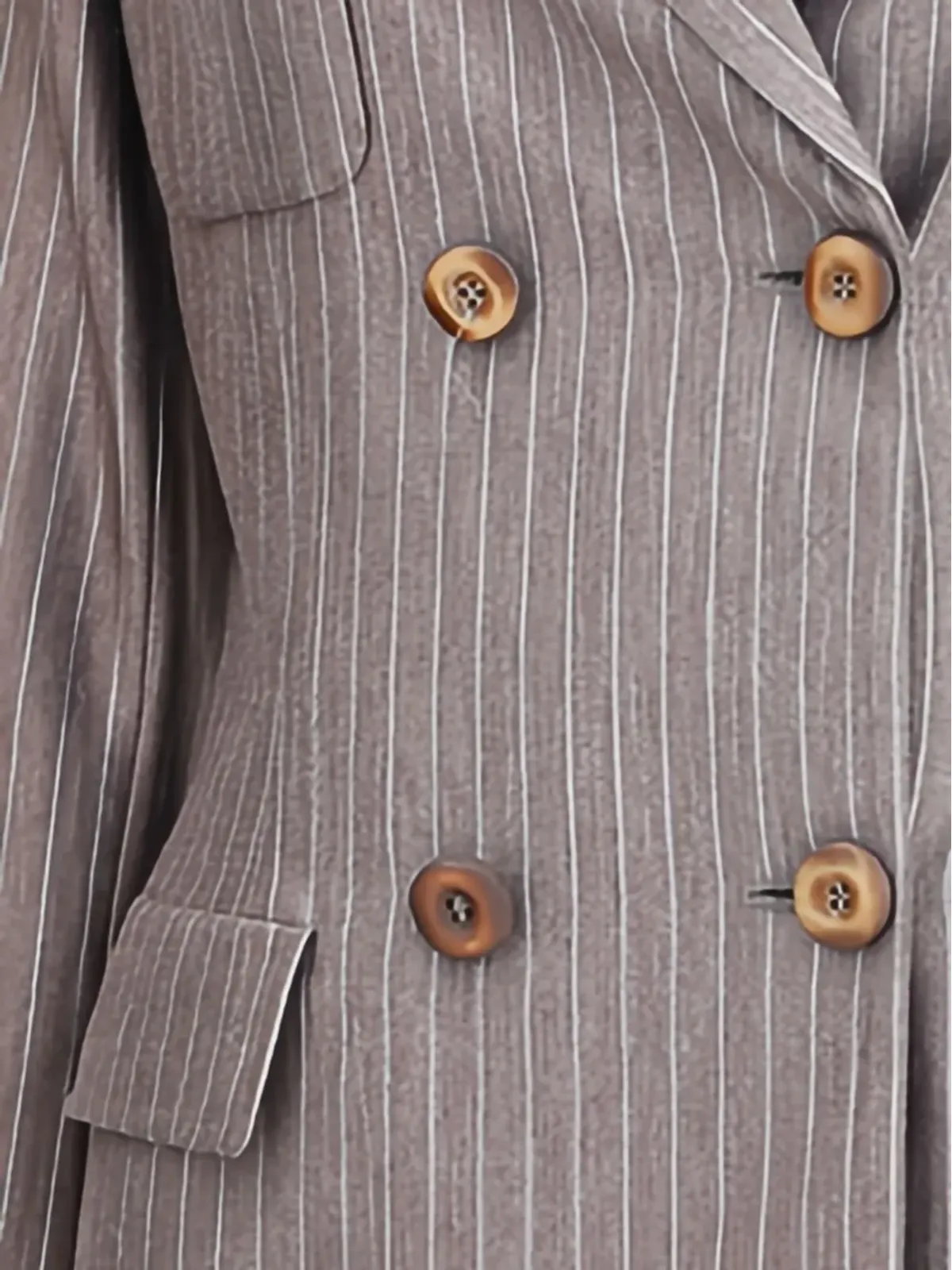 Giorgio Armani ピンストライプ ダブルブレスト ブレザー - Grey - 画像5