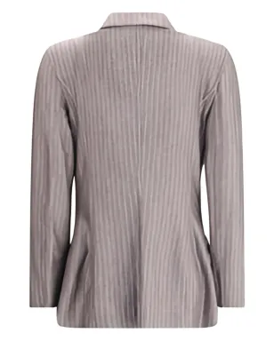 Giorgio Armani ピンストライプ ダブルブレスト ブレザー - Grey - サムネイル3